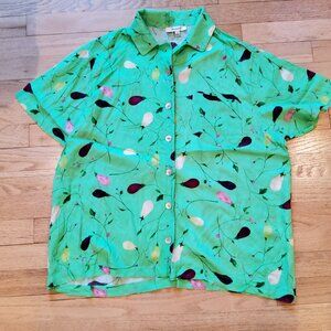 NWOT Madewell Women's Button up Short Sleeve Shirt Top Size M